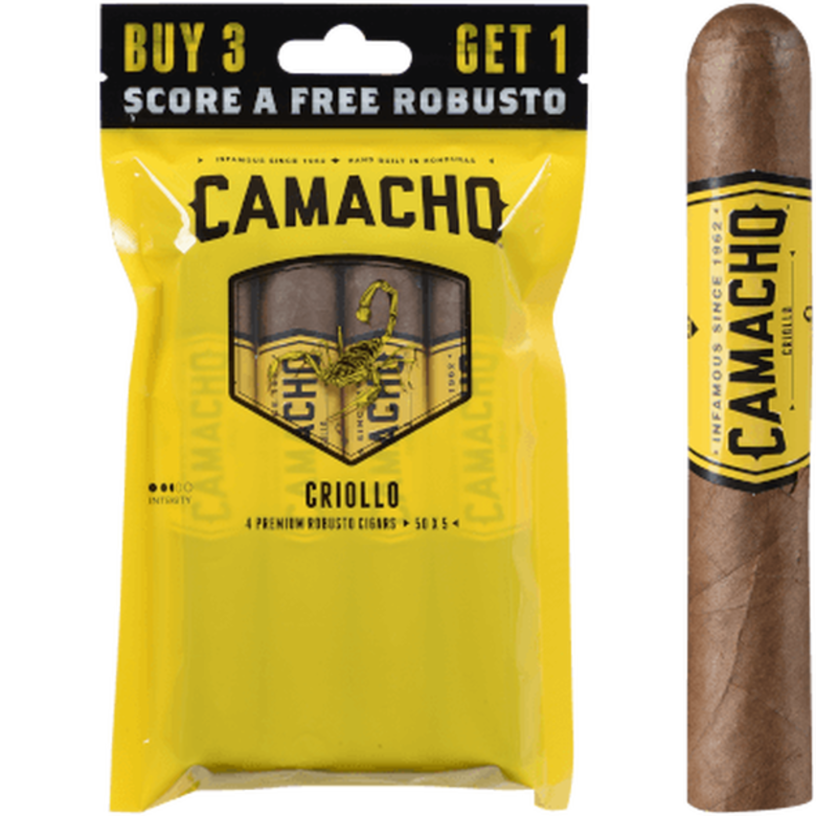 Camacho Camacho assortmentrobusto tube yellow