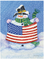 Patriotic Snowman