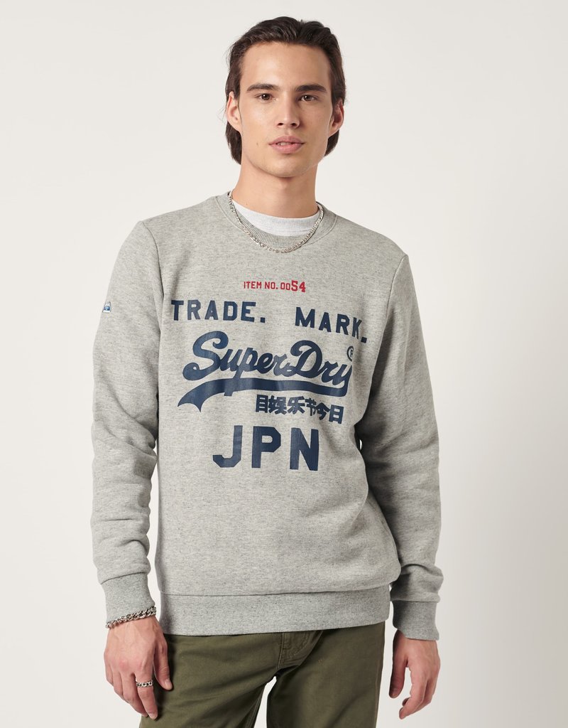 moersleutel Uiterlijk Berg Vesuvius American Vintage Logo Classic Sweatshirt | Grey | Superdry - Surplus Brands