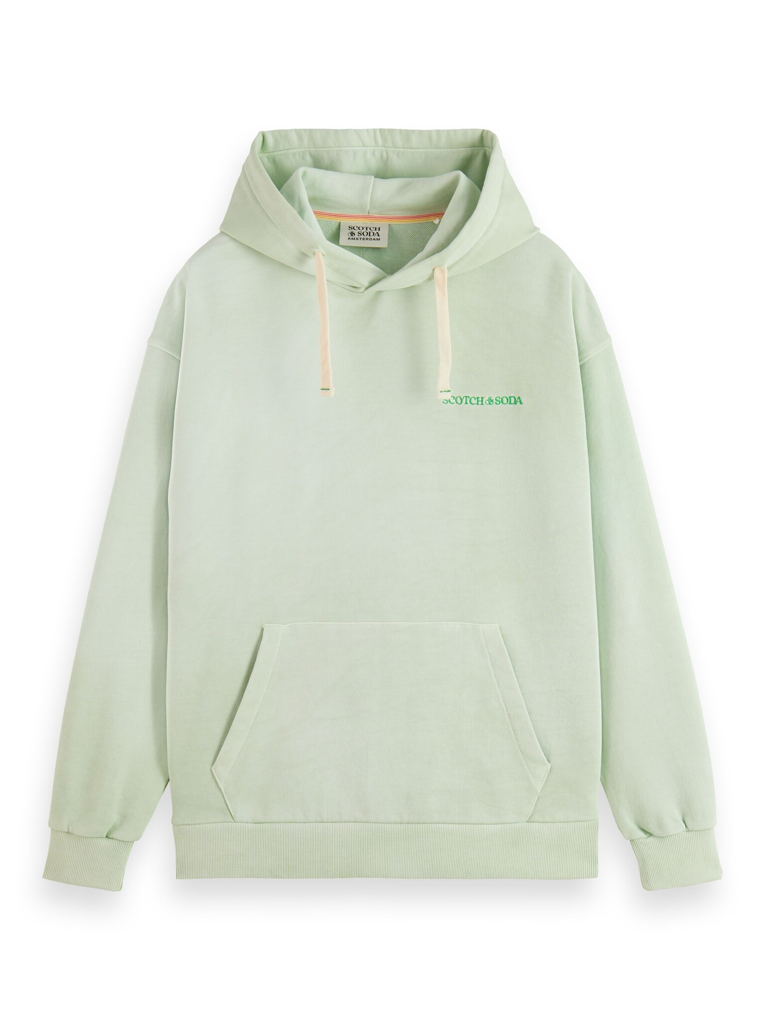 Mint Plant Dyed Unisex Hoodie In Organic Cotton Scotch Soda