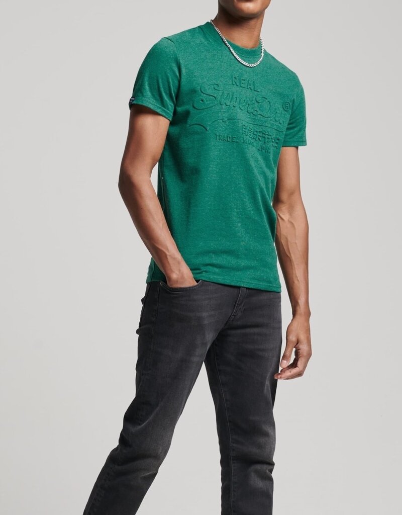 T-Shirt | Superdry Green | Surplus Vintage Embossed - Logo Brands