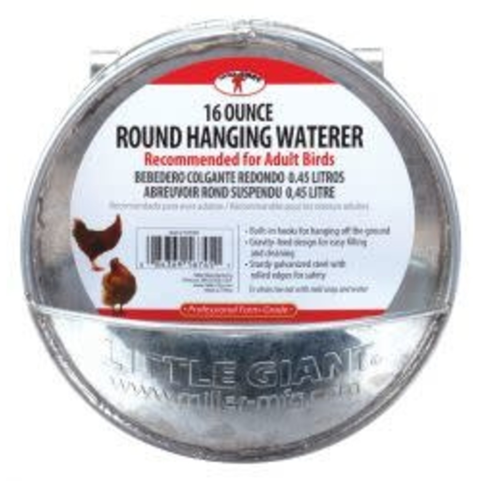 Little Giant Round Hanging Waterer 16oz