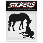 Stickers Standing Mare & Foal Car Decal