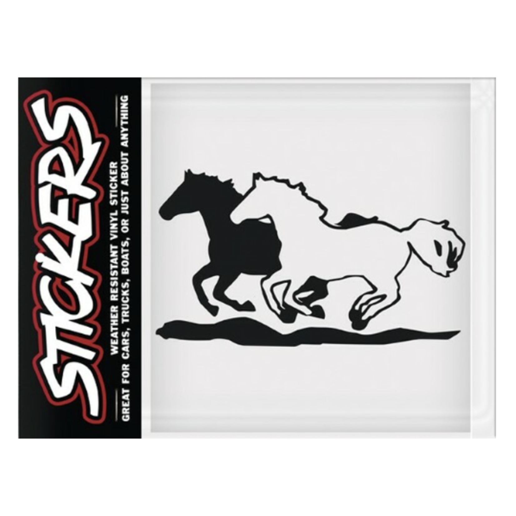 Stickers 2 Galloping Horses Car Decal
