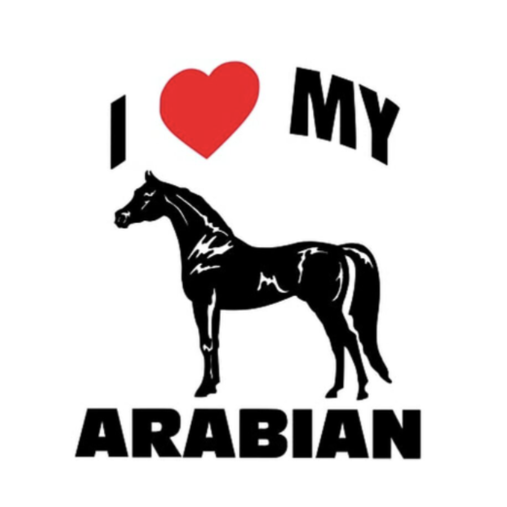 Stickers I Love My Arabian Car Decal