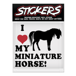 Stickers I Love My Miniature Horse Car Decal