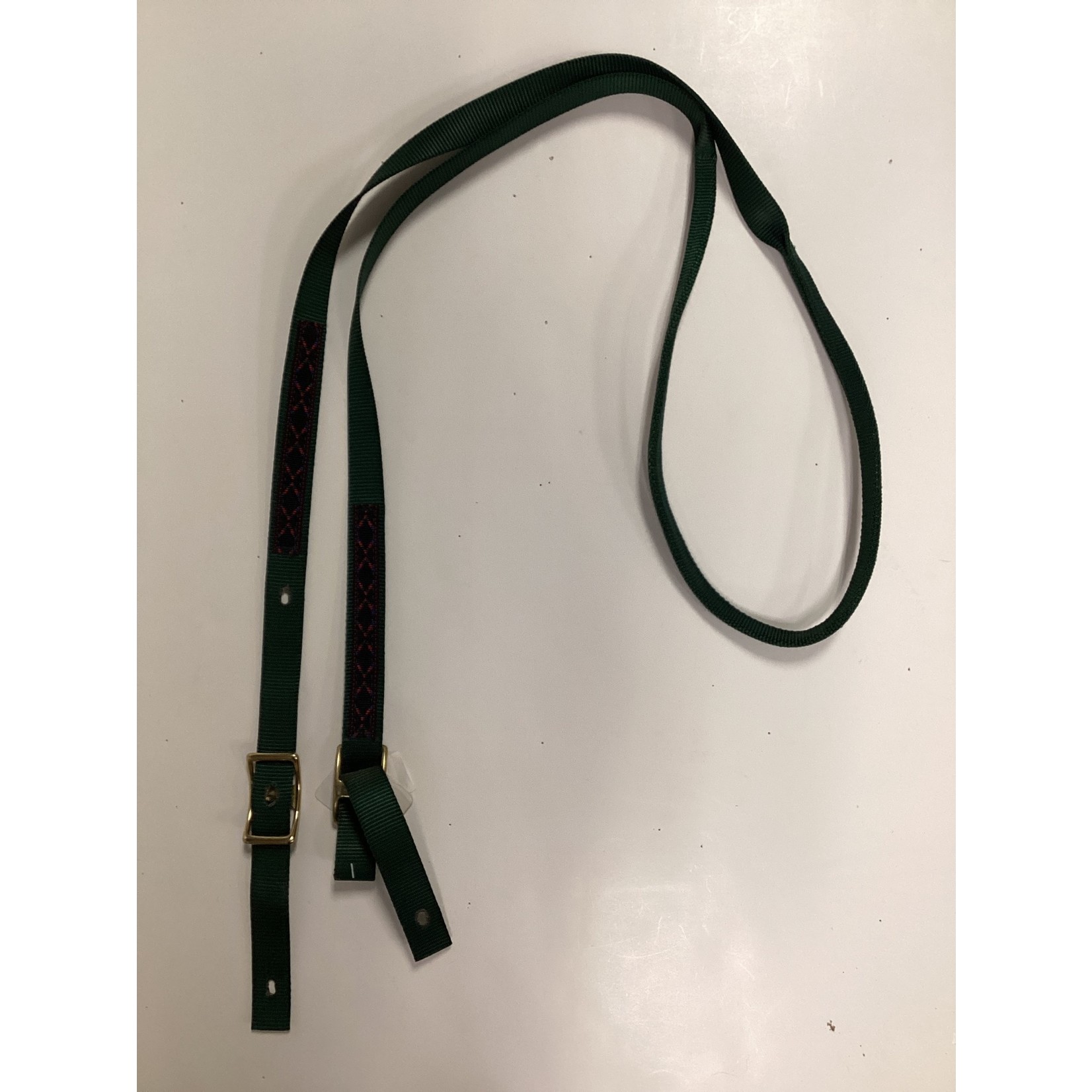 Western Rawhide Nylon Roping Rein - Hunter Green