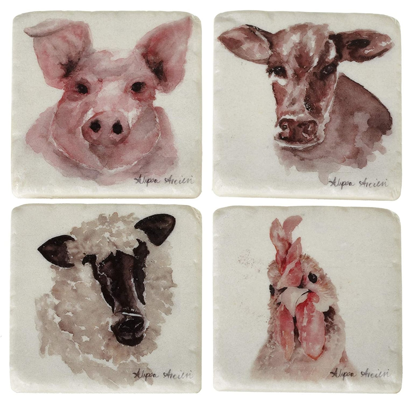 CBK Farm Animal Coasters