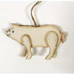 Wooden Pig Ornament