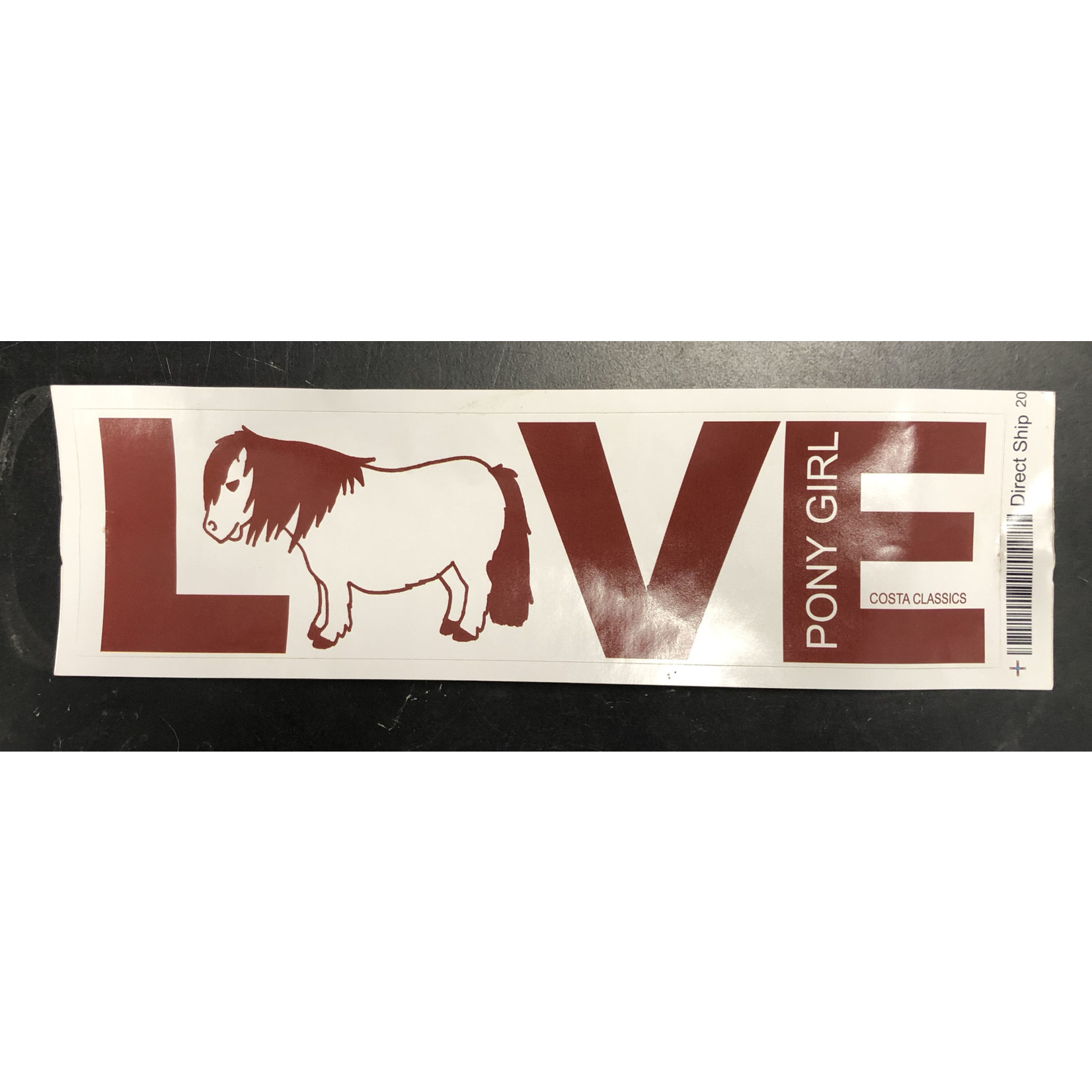 Costa Classics Bumper Sticker - Pony Girl Love