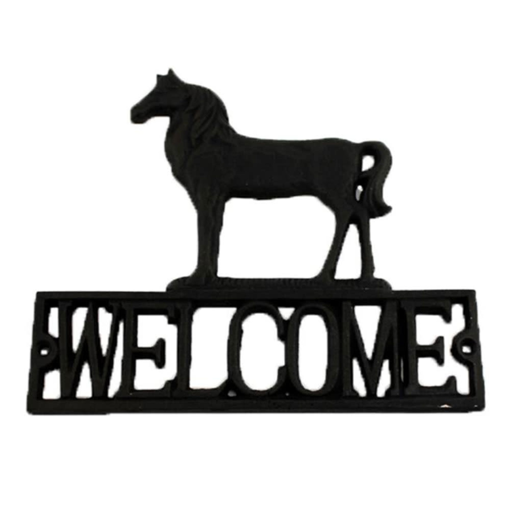 Cast Iron Horse Welcome Sign