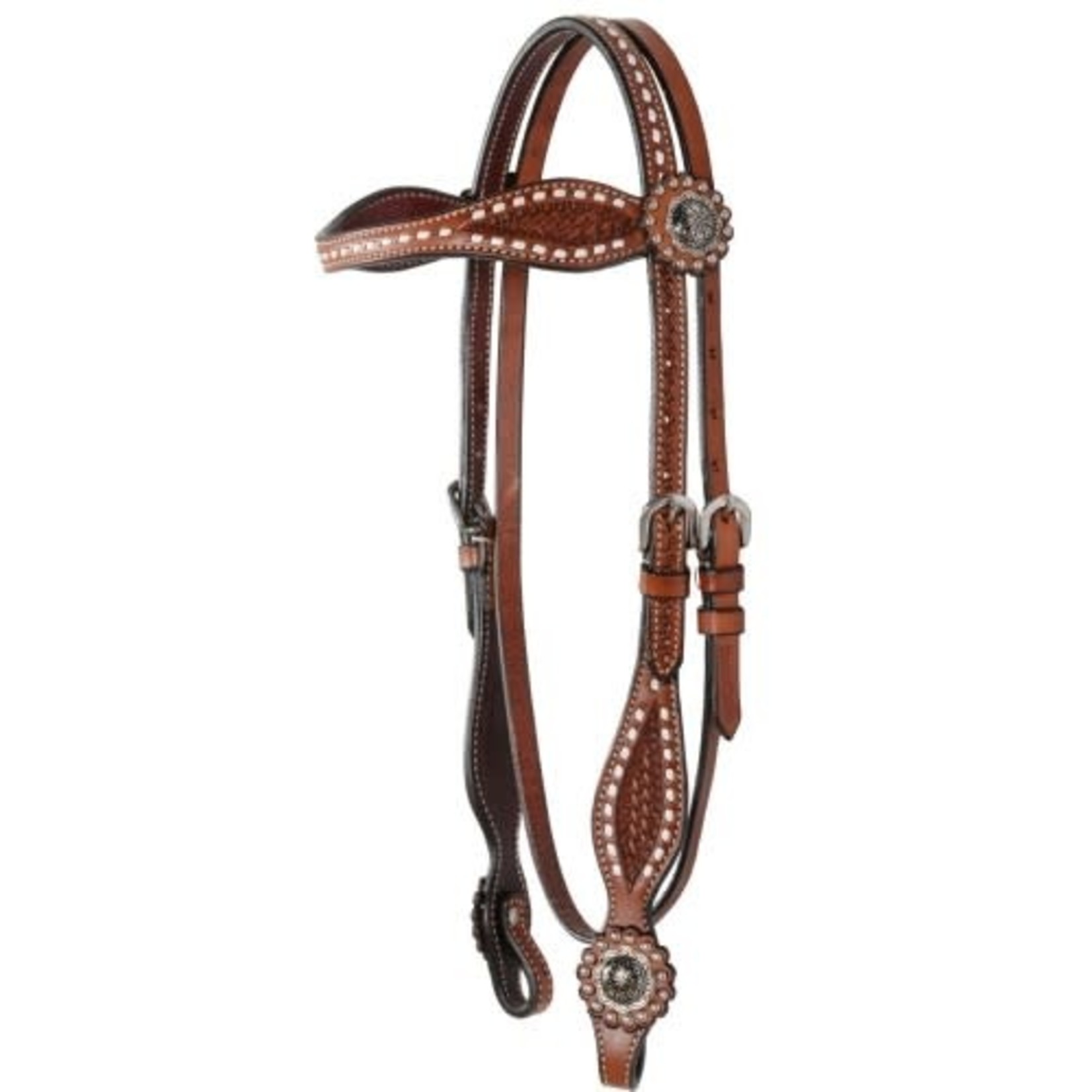 Country Legends Buckstitch & Basketweave Headstall with Breastcollar