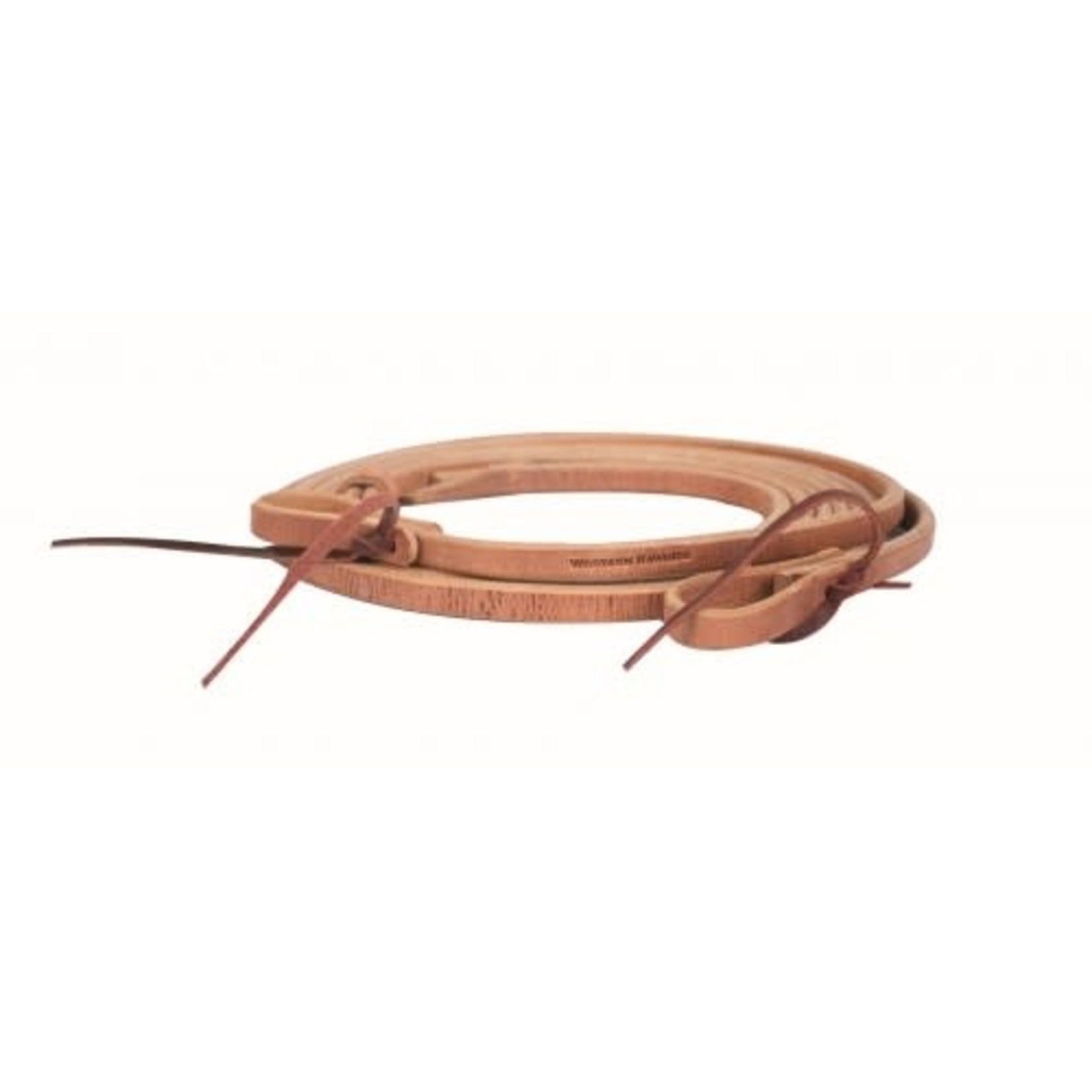 Western Rawhide Leather Reins with Water Loops