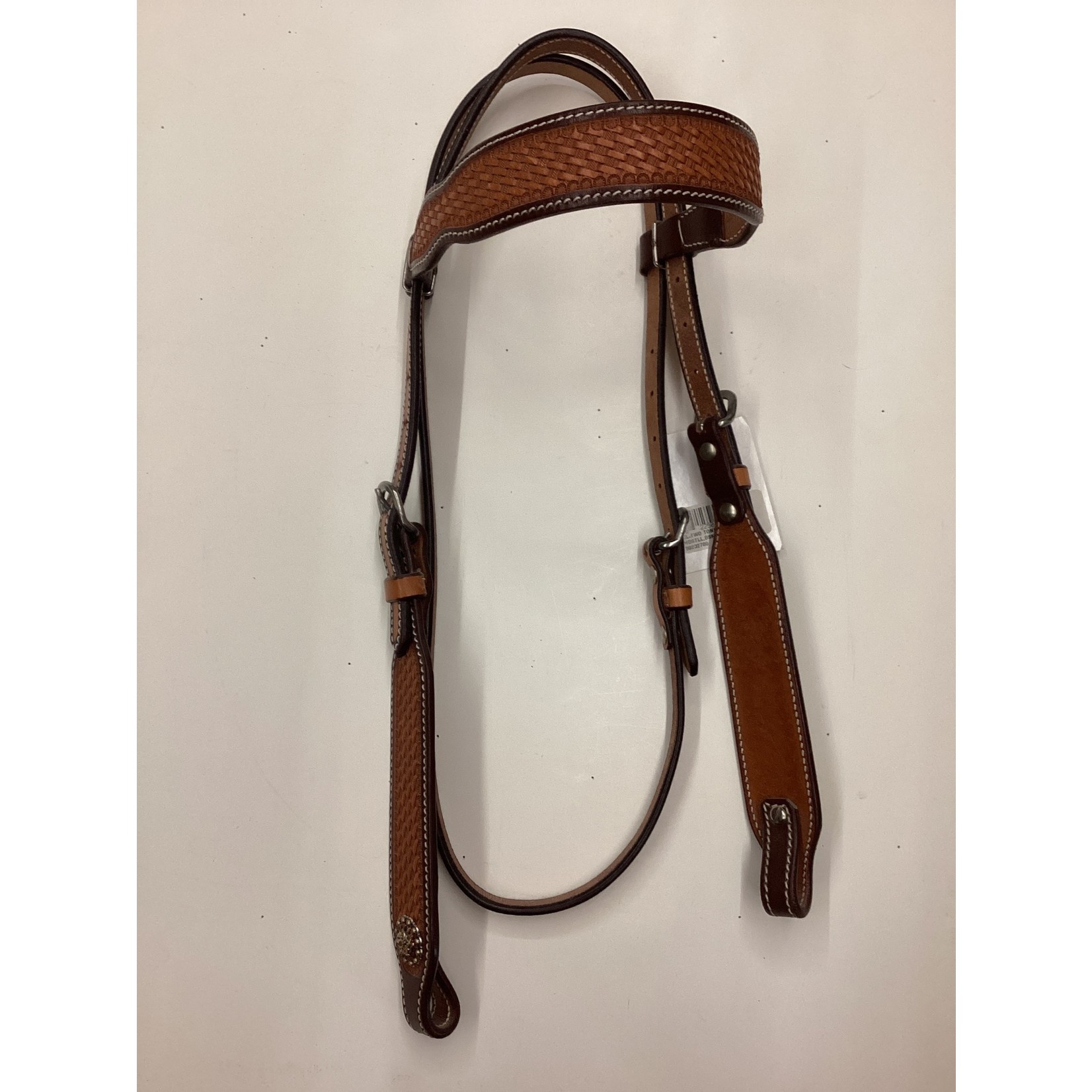 Country Legends Two Tone Headstall with Basket Weave