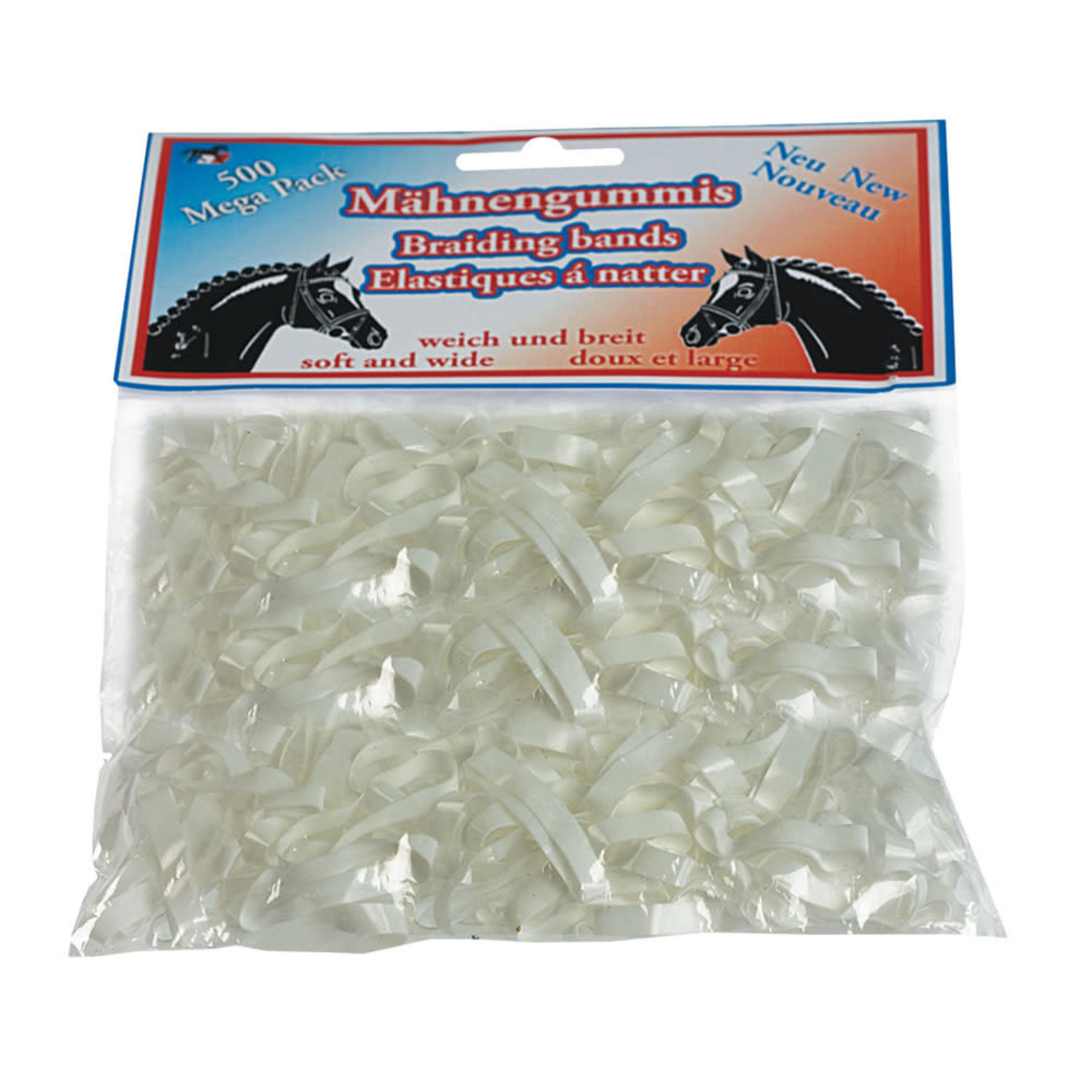 White Braiding Elastics