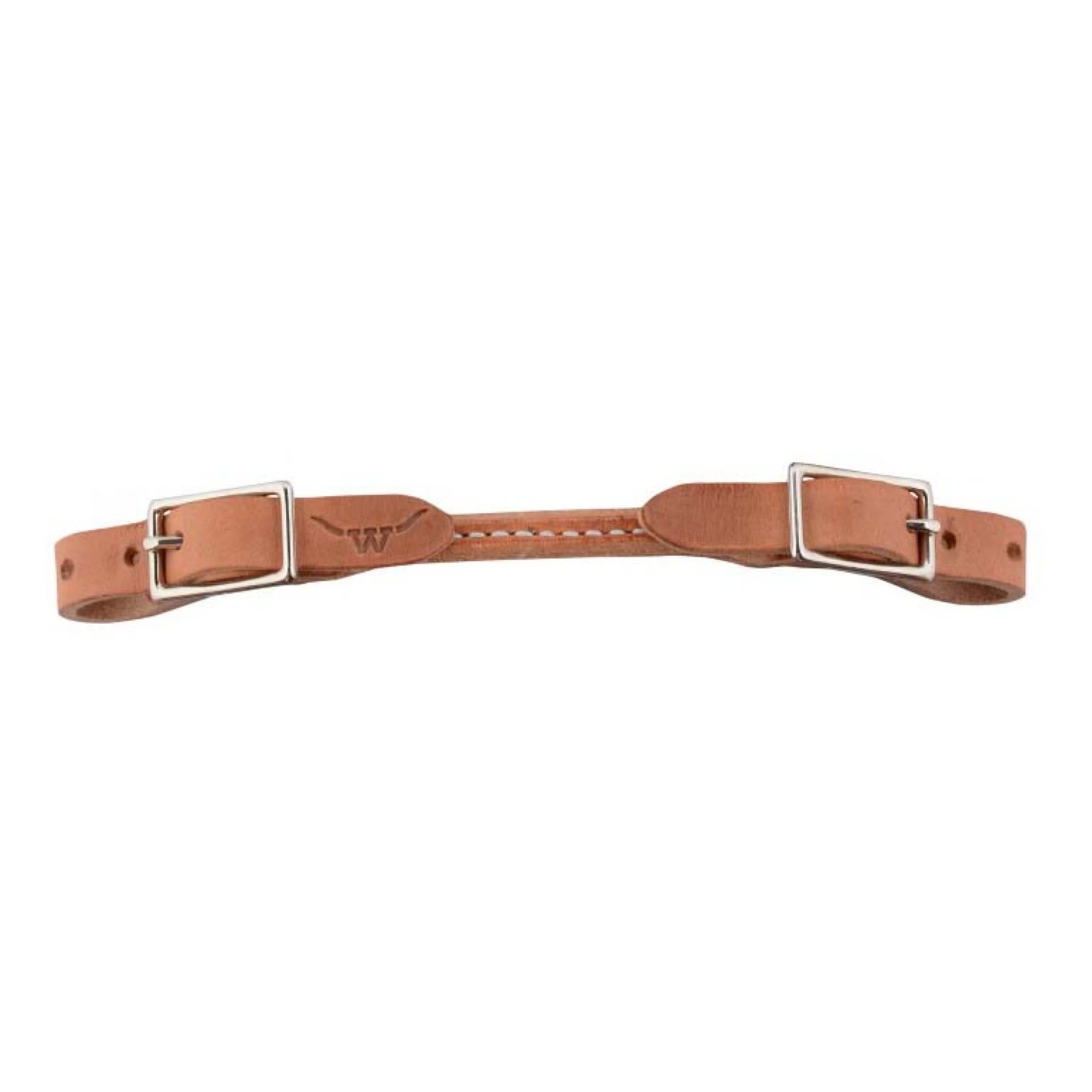 Western Rawhide Rounded Leather Curb Strap
