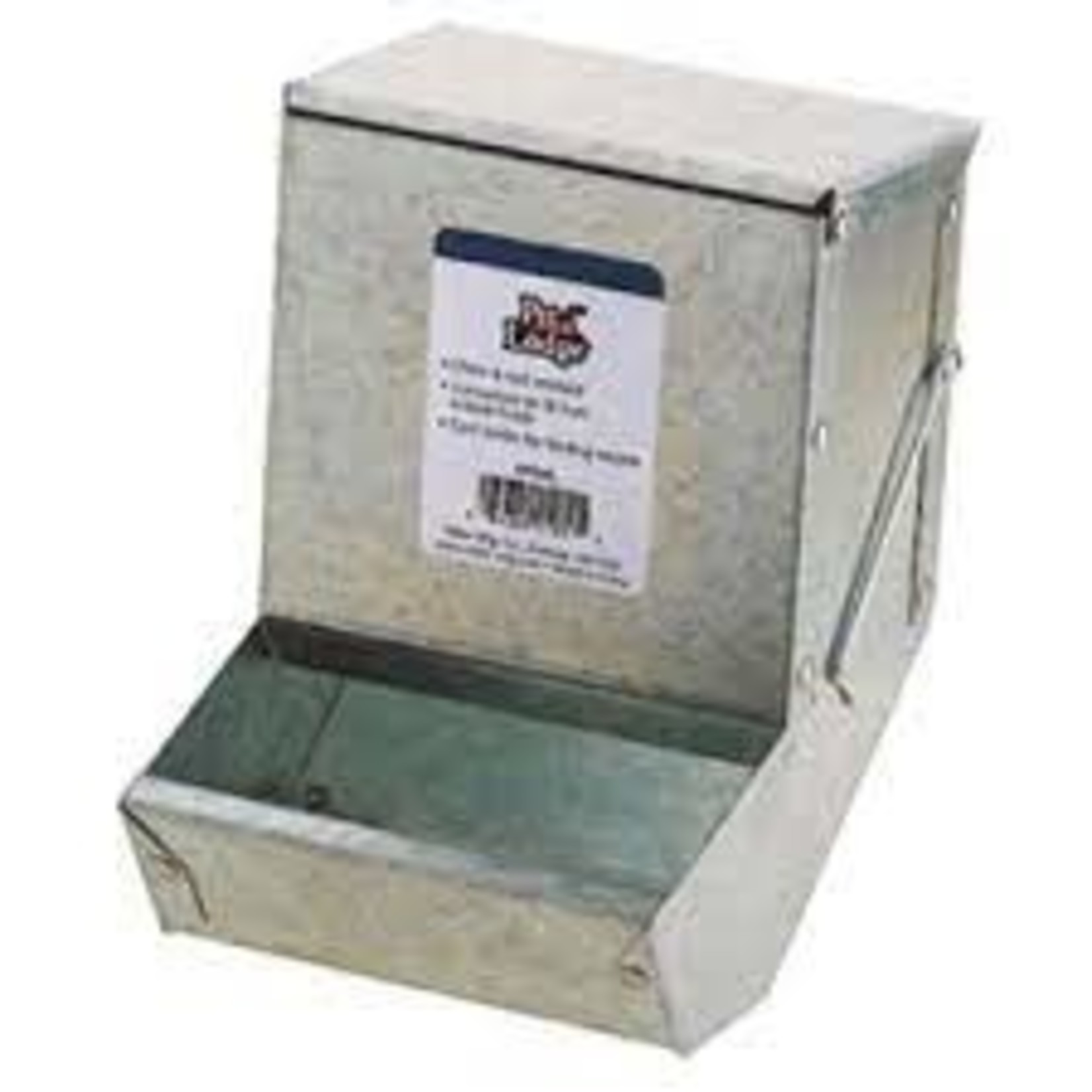 Pet Lodge Galvanized Metal Feeder with Lid