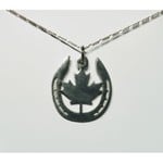 Cavalier Maple Leaf Horseshoe Necklace