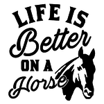 Can-Pro Life Is Better On A Horse Car Decal