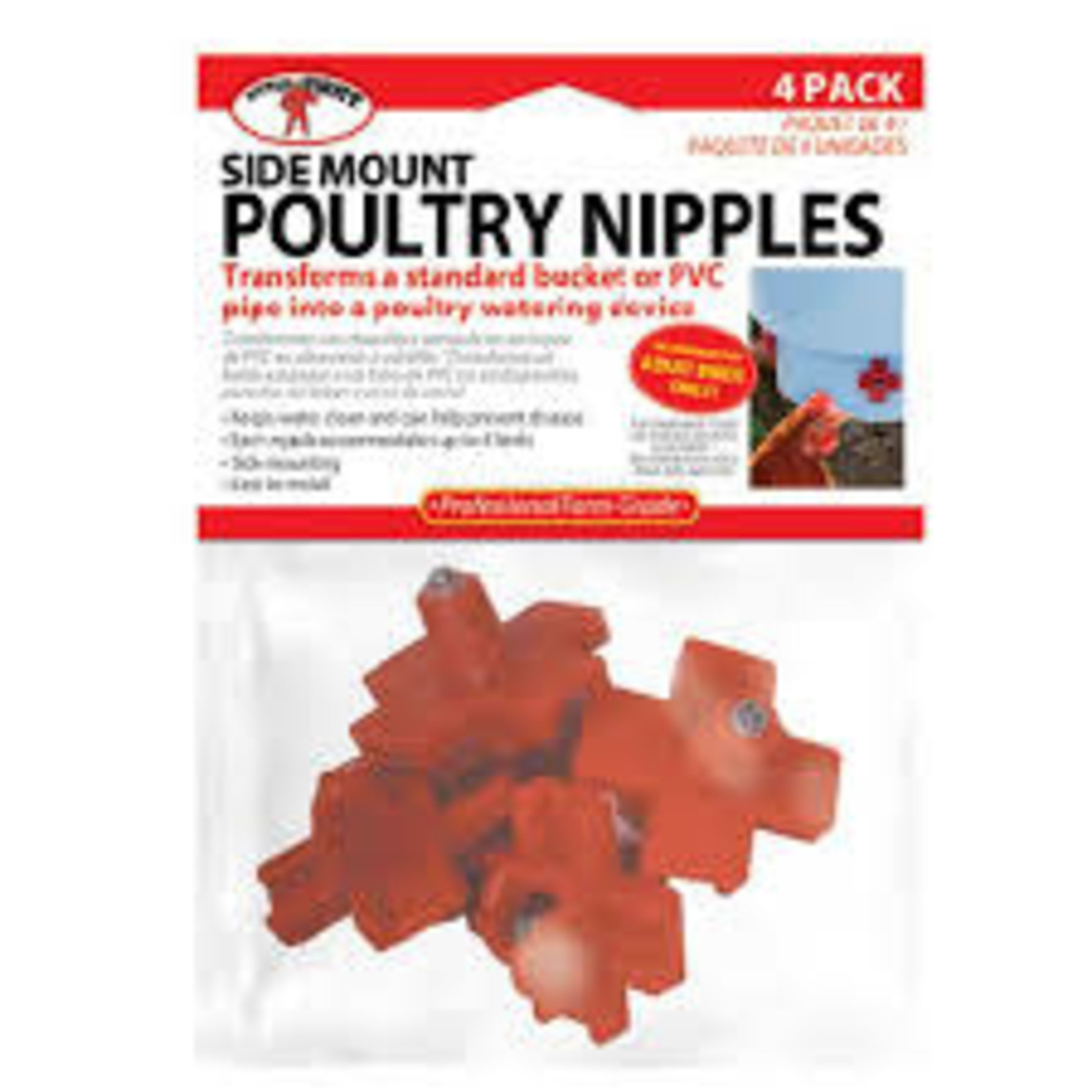 Little Giant Poultry Nipples Side Mount