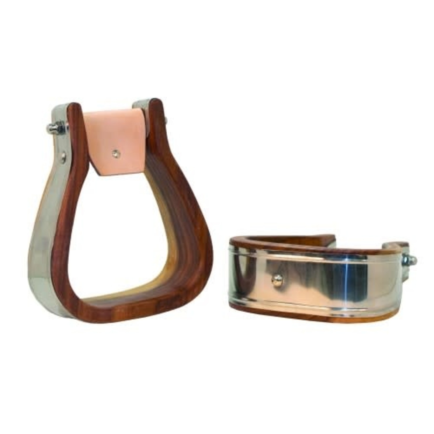 Western Rawhide Rosewood Roper Metal Stirrup