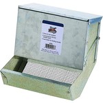 MILLER MFG Galvanized Metal Feeder w/lid and Sifter Bottom