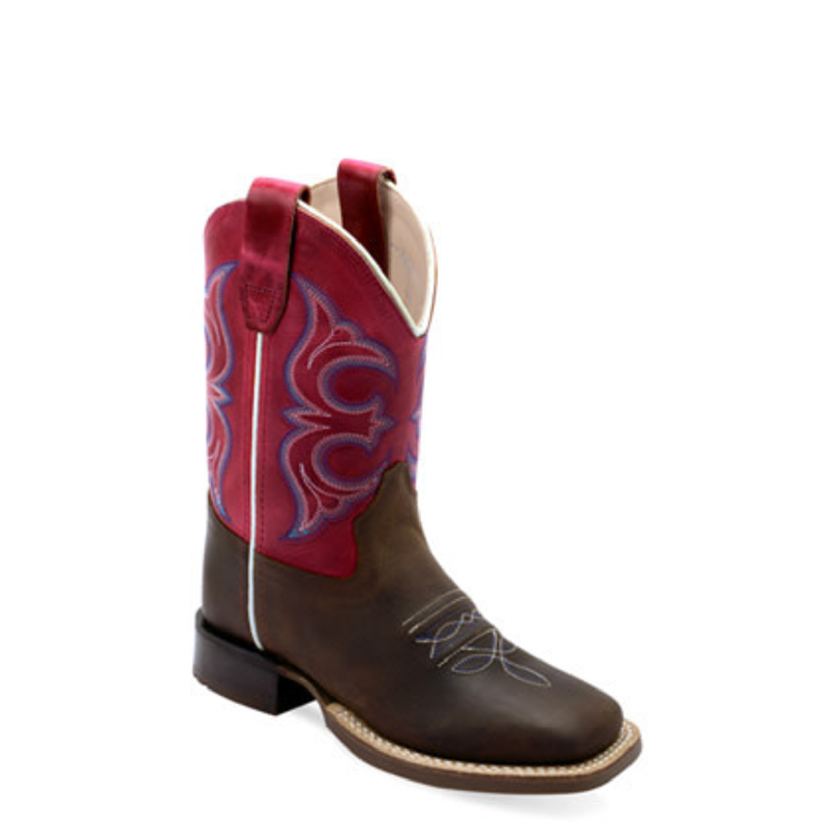 Old West Child's Leather Square Toed Boot