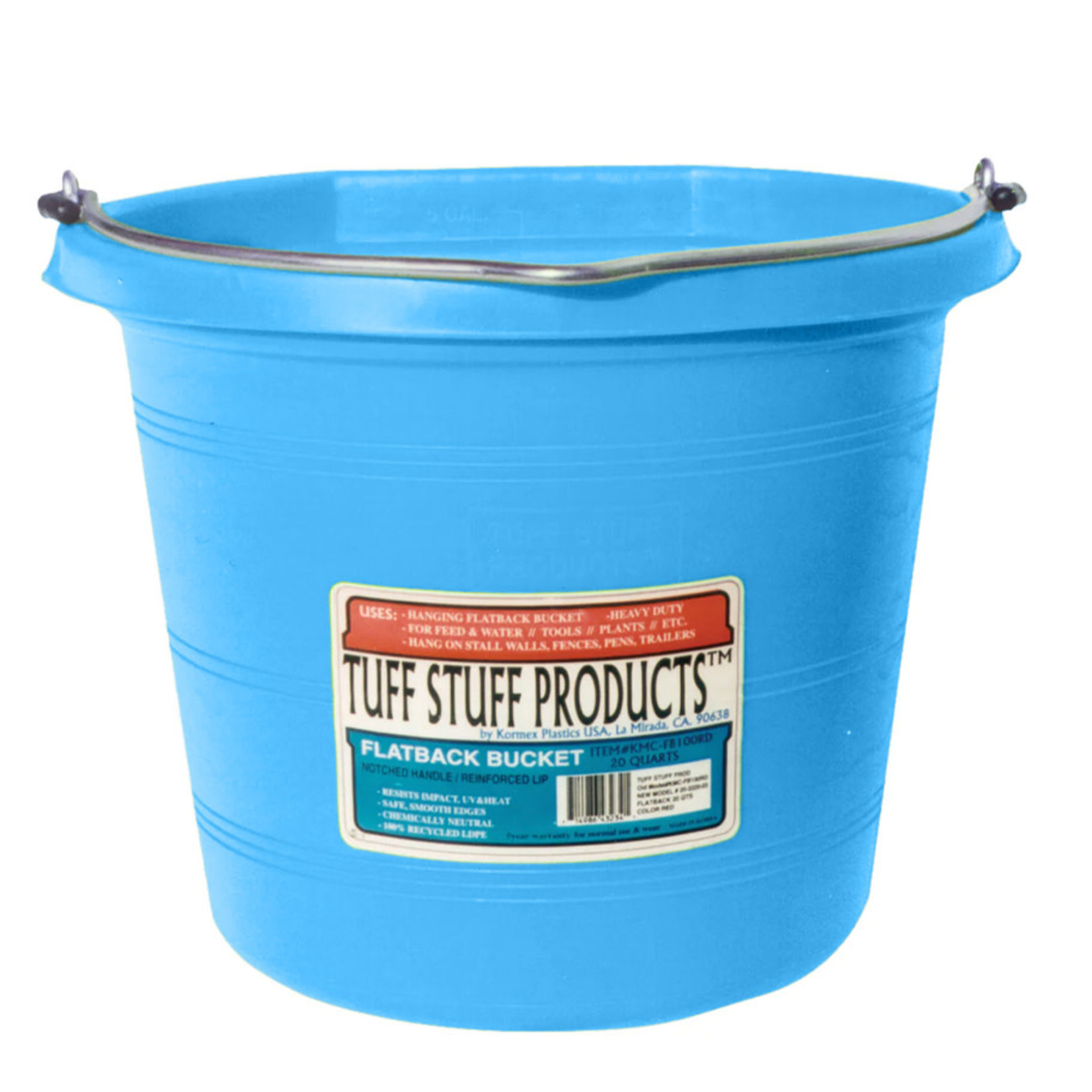 Tuff Stuff Heavy Duty Flat Back Pail