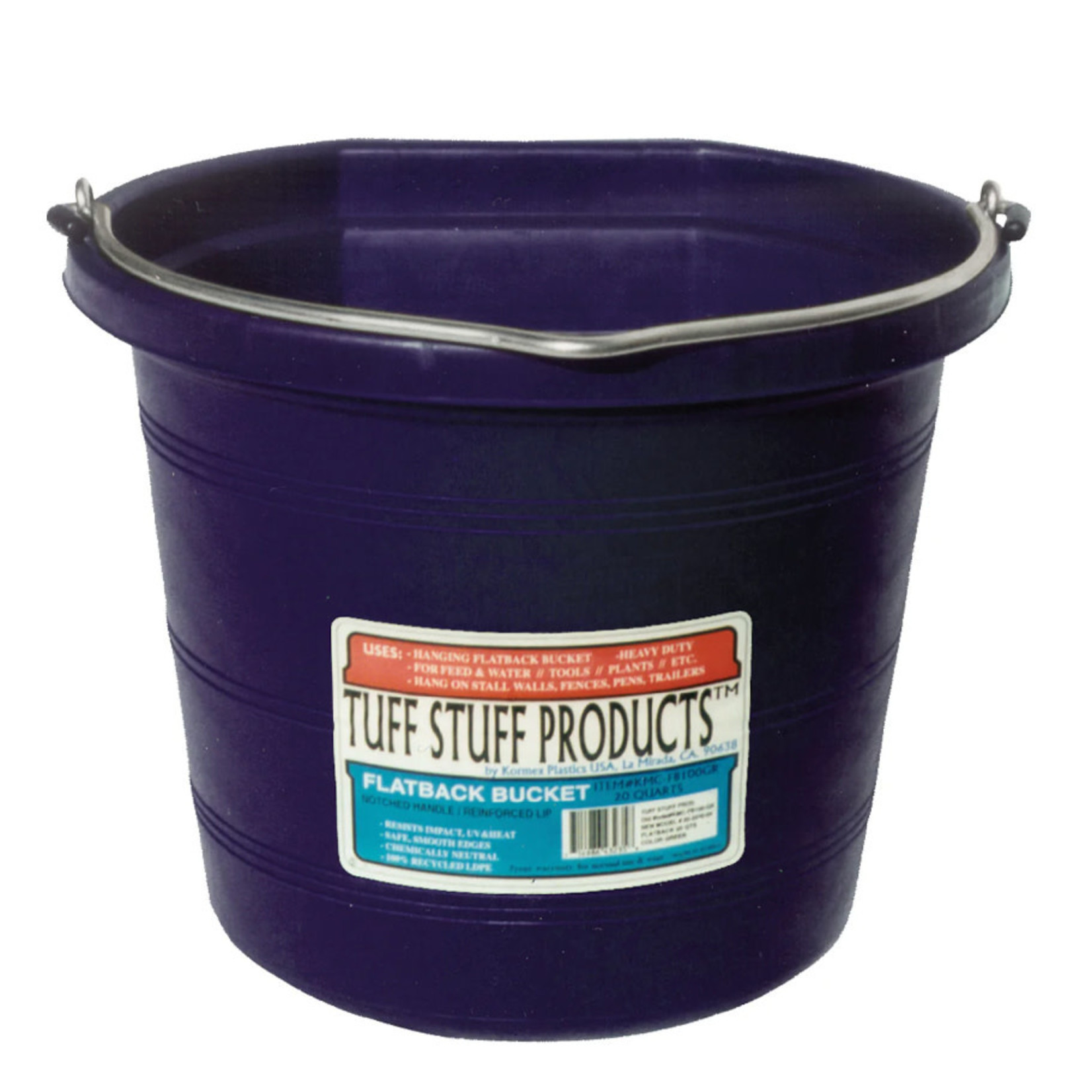 Tuff Stuff Heavy Duty Flat Back Pail
