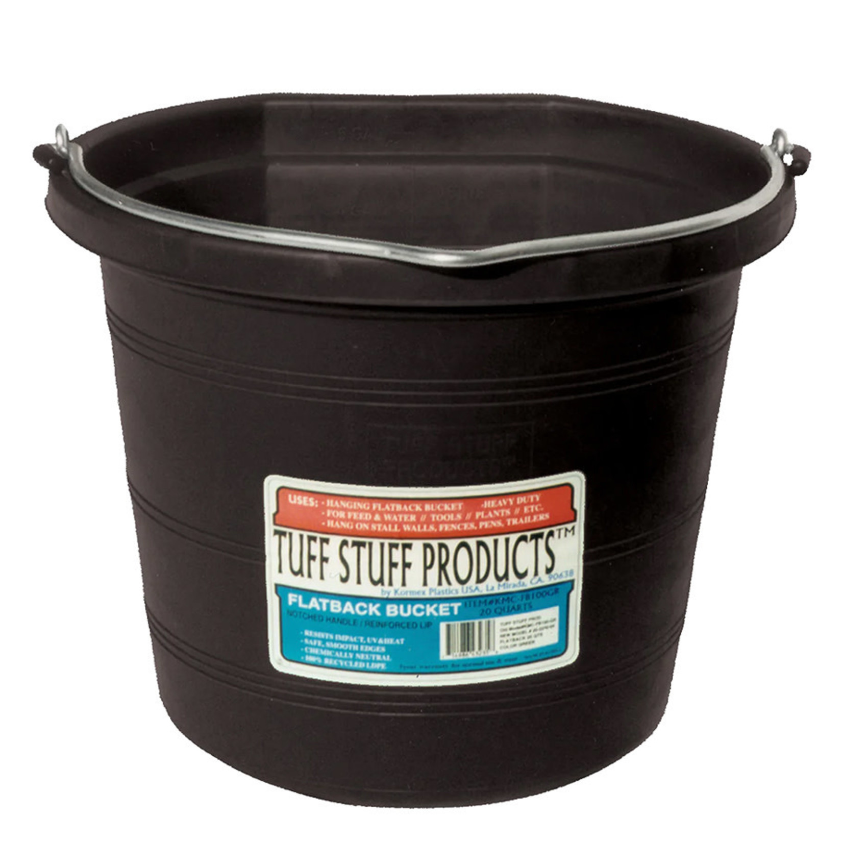 Tuff Stuff Heavy Duty Flat Back Pail