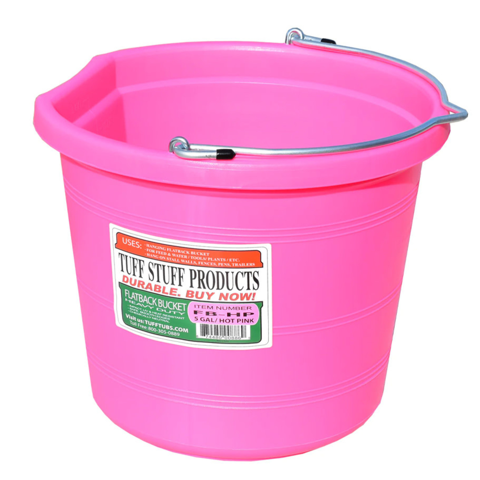 Tuff Stuff Heavy Duty Flat Back Pail
