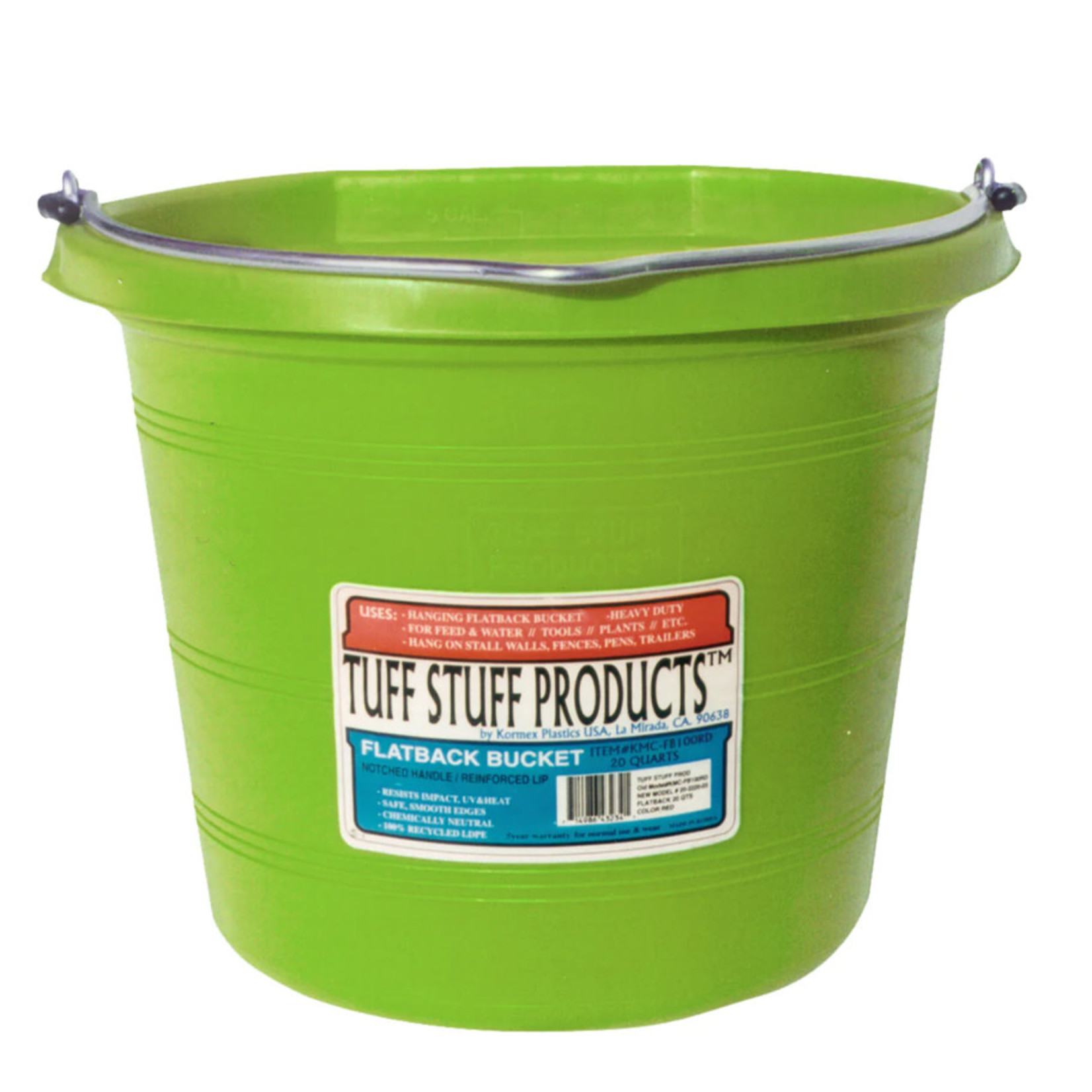 Tuff Stuff Heavy Duty Flat Back Pail
