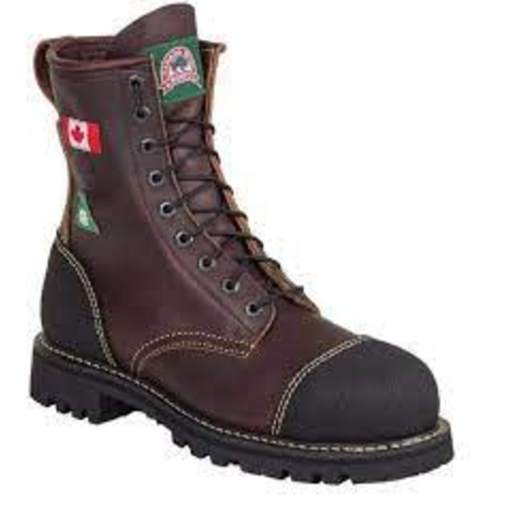 Canada West Boots 34317 Pecan Tumbled Laced Workboot