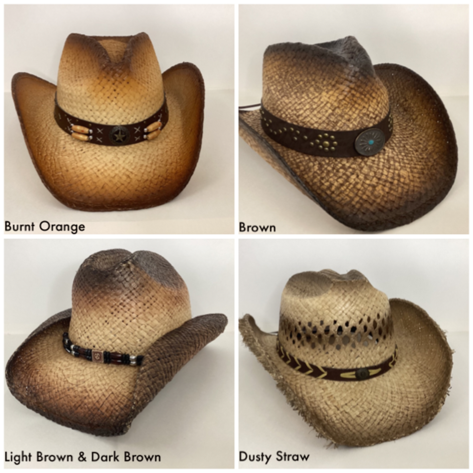Modestone Straw Cowboy Hats