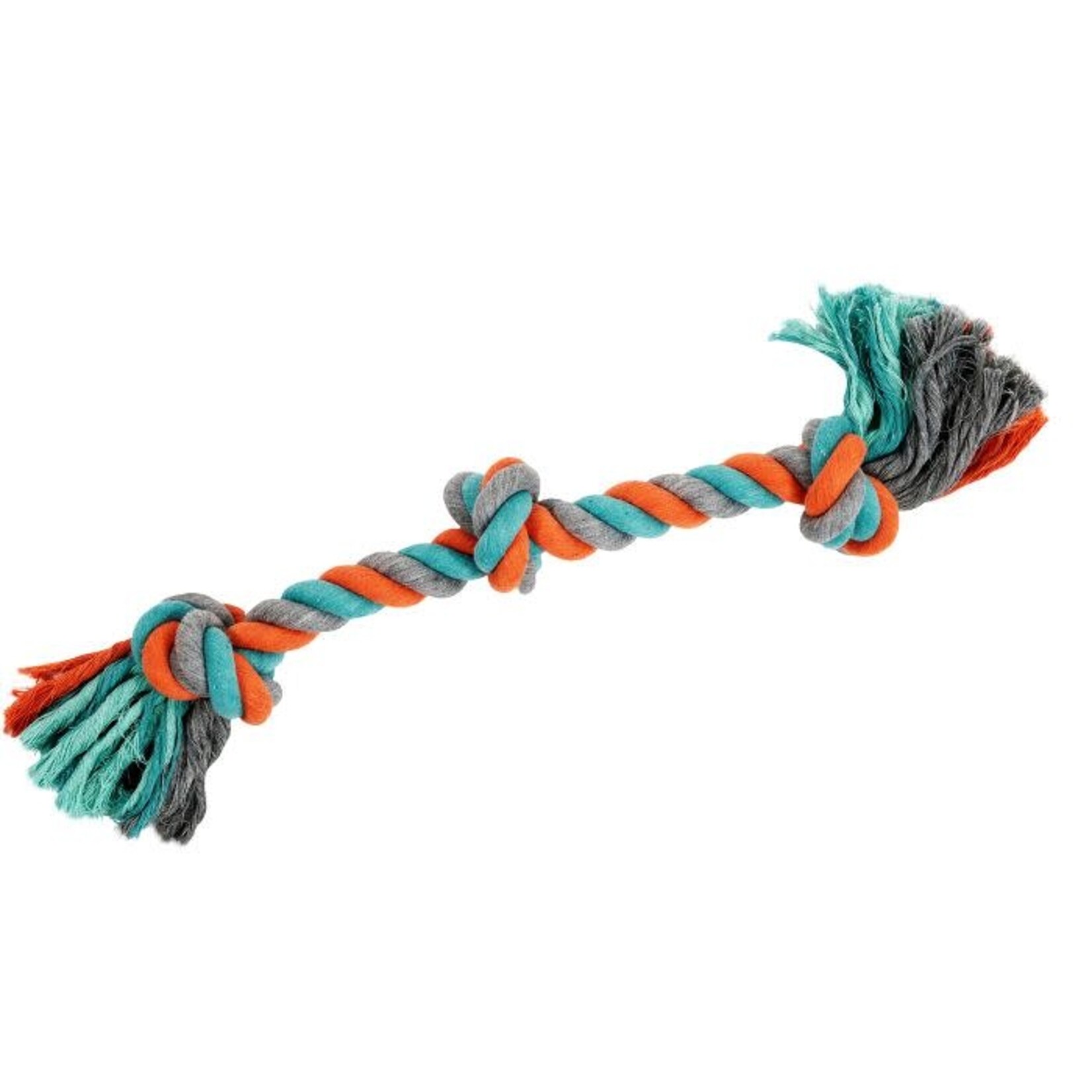 BUD'z Bud'Z Rope Dog Toy With 3 Knots Orange And Blue 23.5"