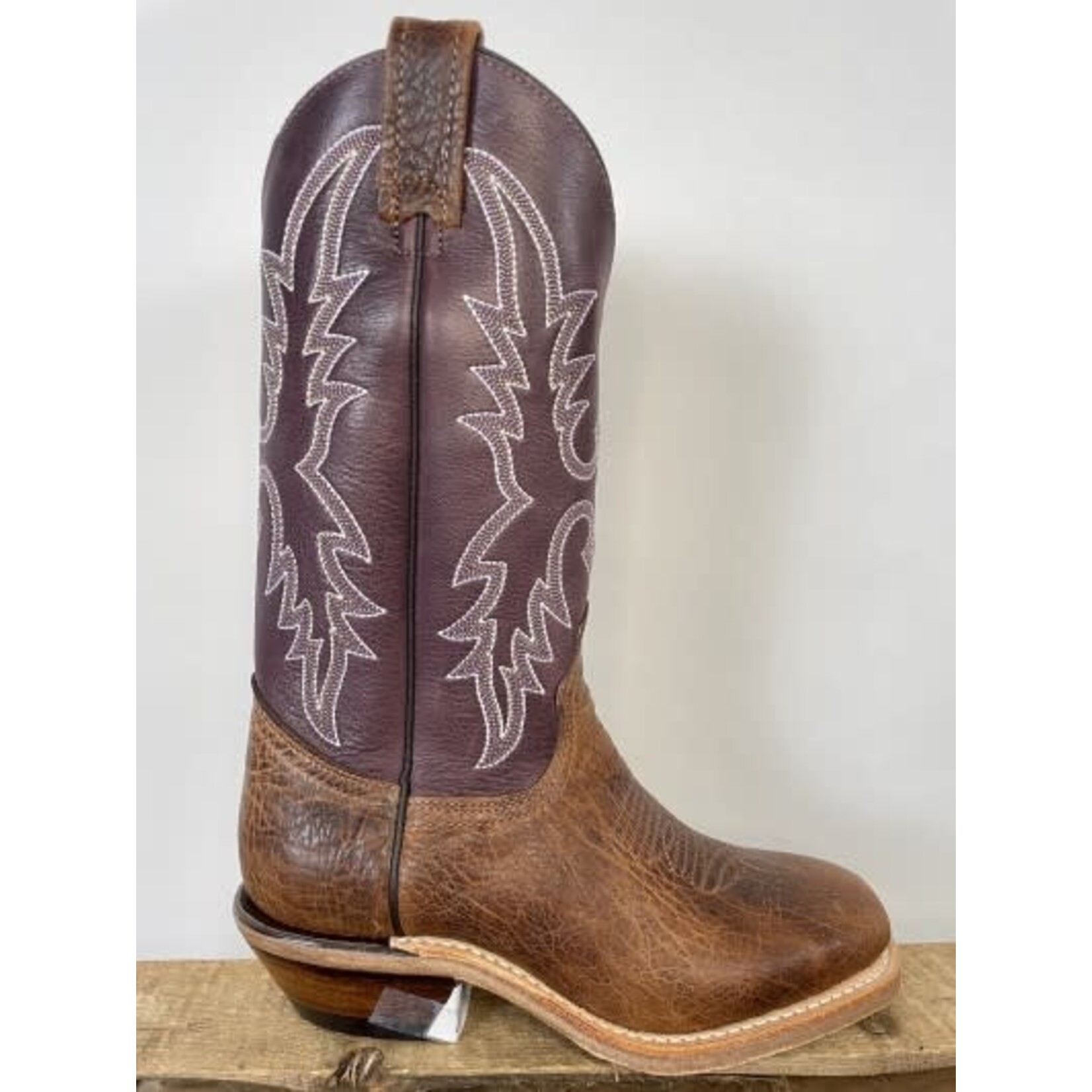Canada West Boots 4163 Ladies Brahma Roper Tan/Bison leather Sole