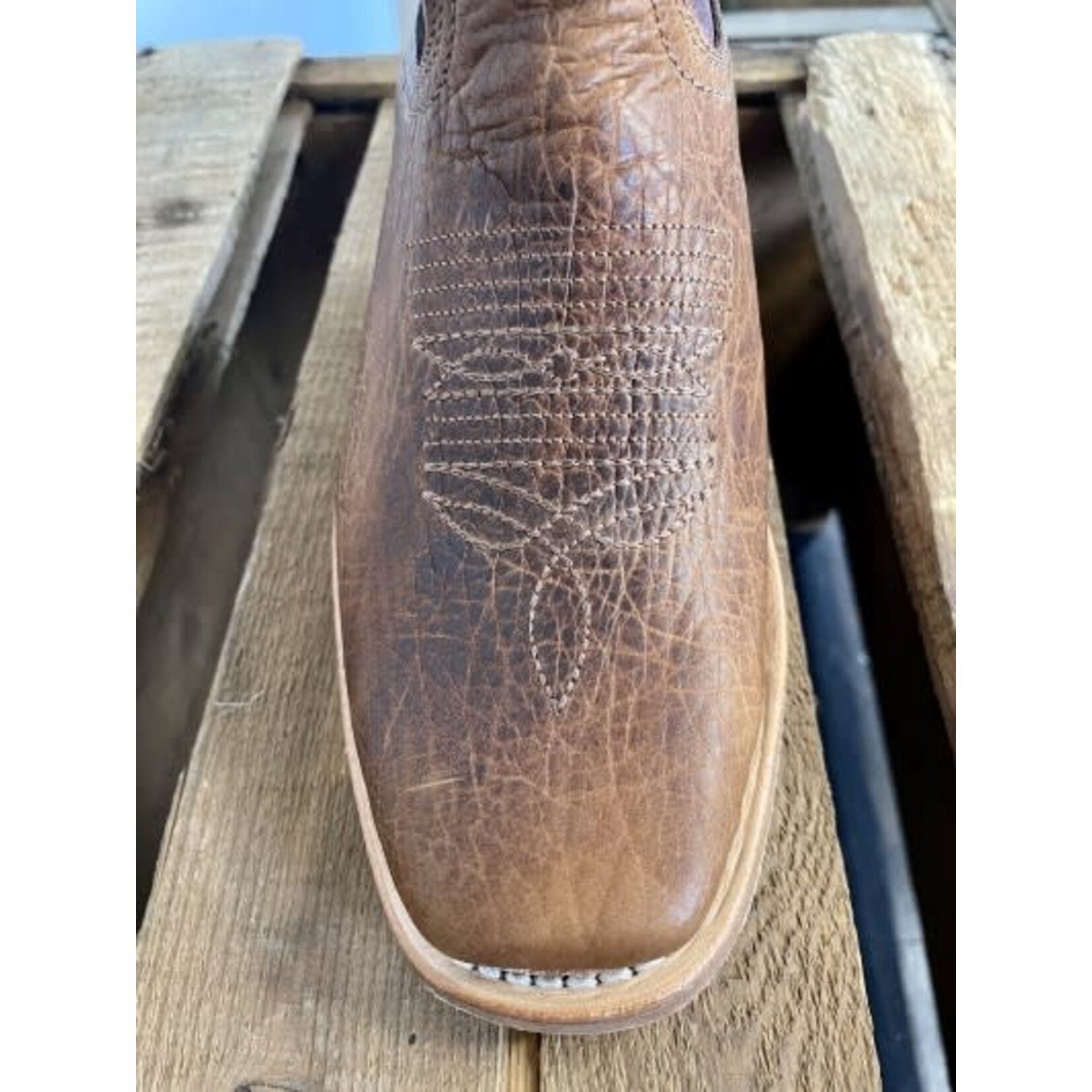 Brahma Boots 4163 Ladies Brahma Roper Tan/Bison leather Sole