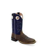 Old West Men's Broad Toed Boot Navy