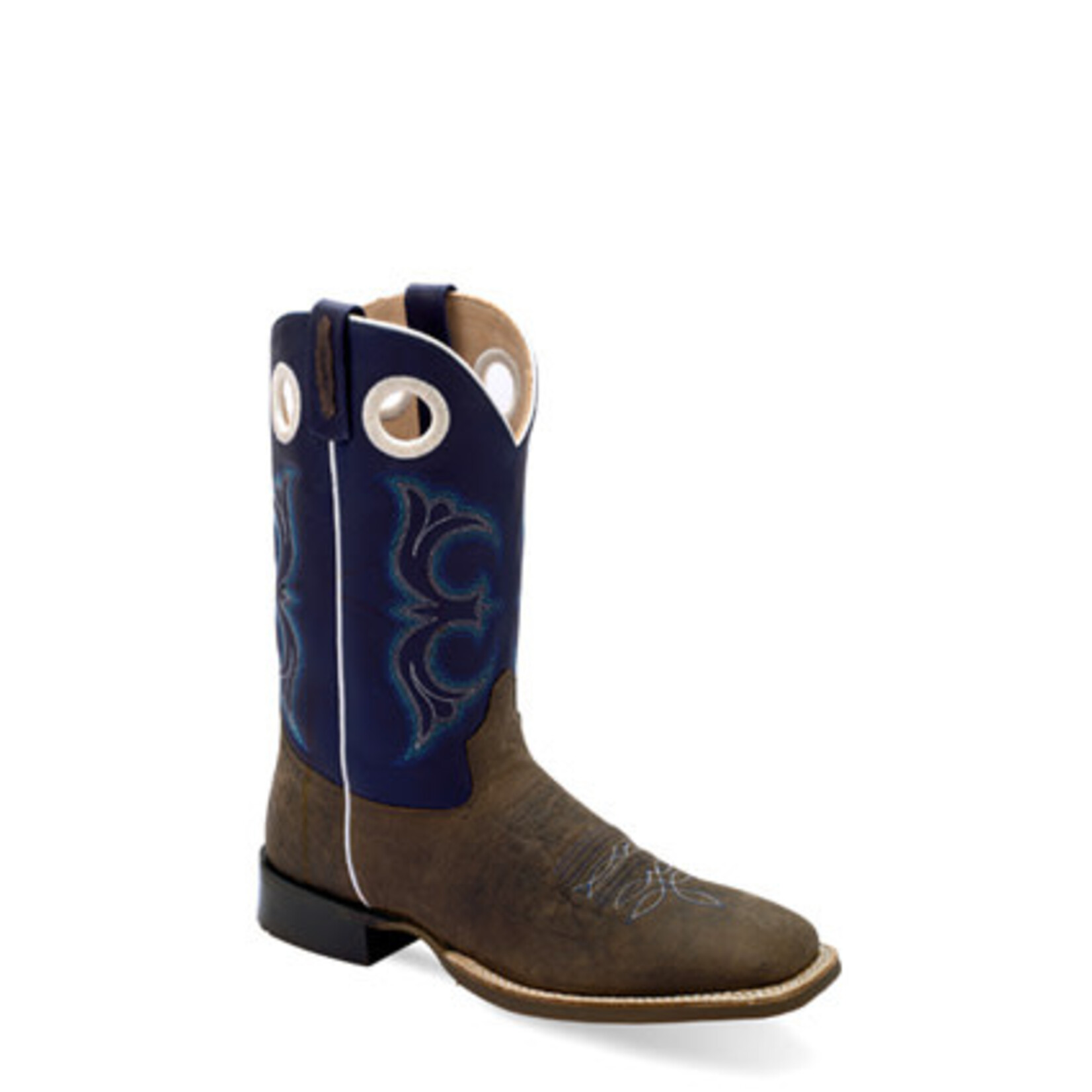 Old West Men's Broad Toed Boot Navy