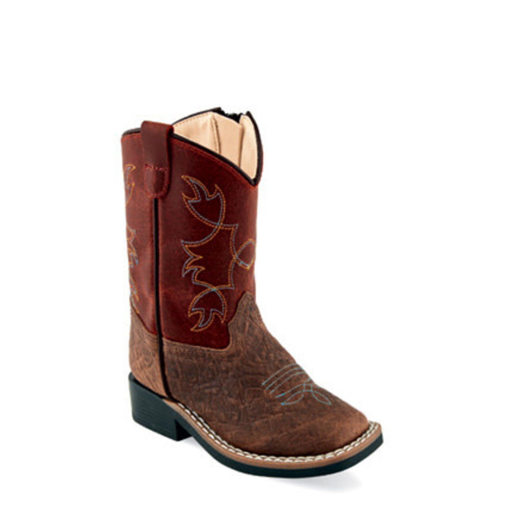 Old West BSI1912 Toddler's Leather Broad Square Toe Boots