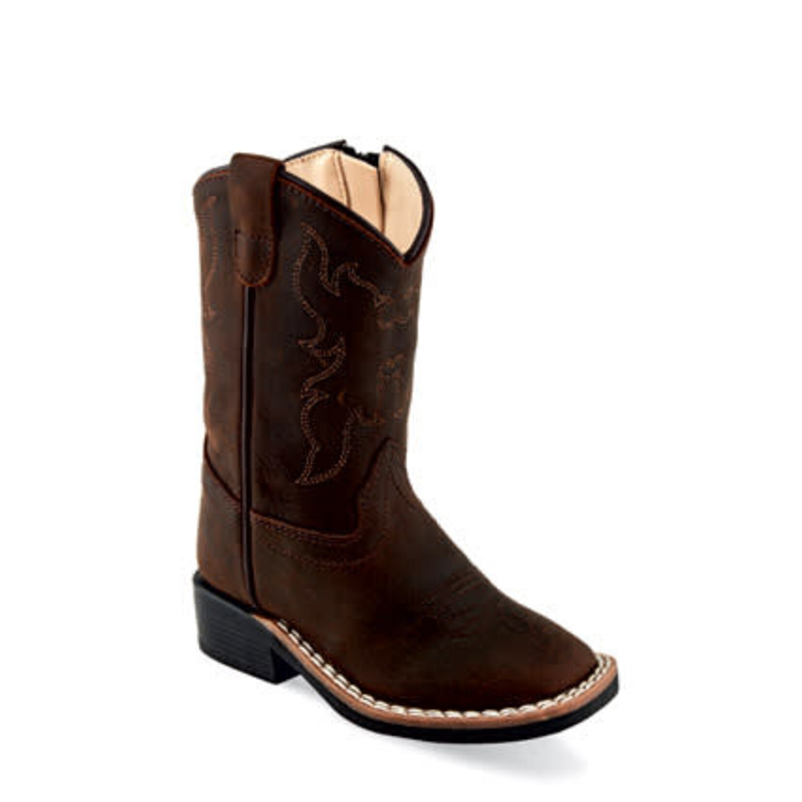 Old West BSI1904 Toddler's Broad Square Toe Toddler Boot - Brown, Size 6