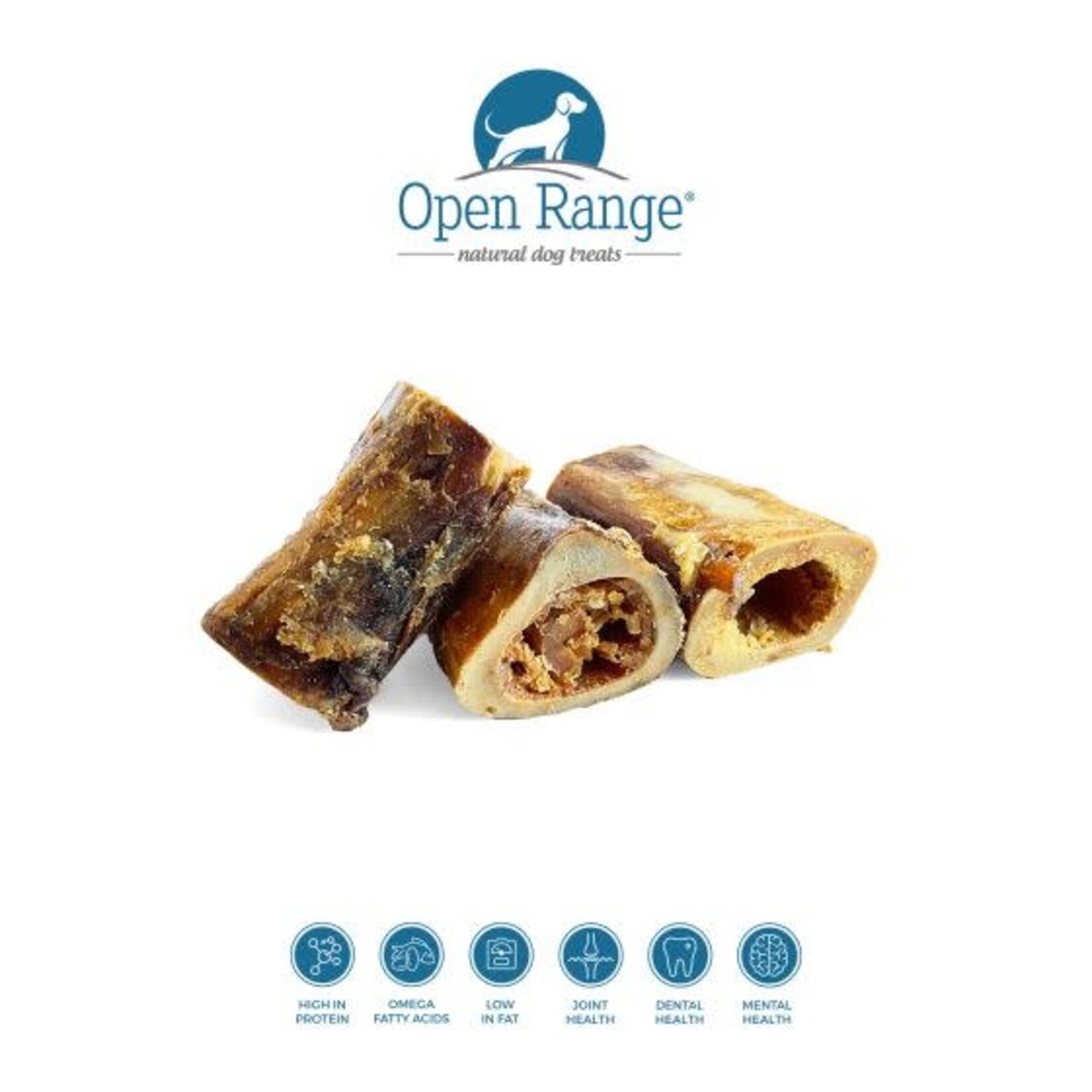 Open Range Open Range Cured Marrow Bone - 3 Pack; 3" Length Each.