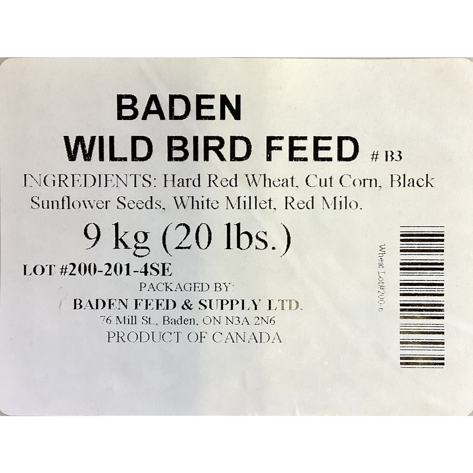 Baden Baden Wild Bird seed 9kg