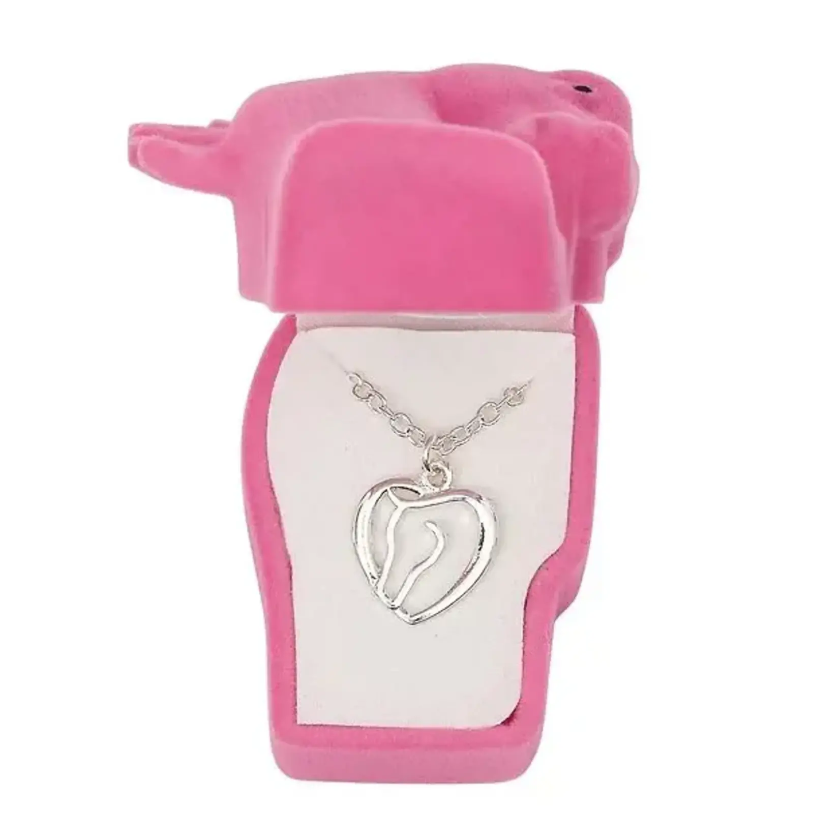 AWST International Silver Plated Horse Head Heart Jewellery