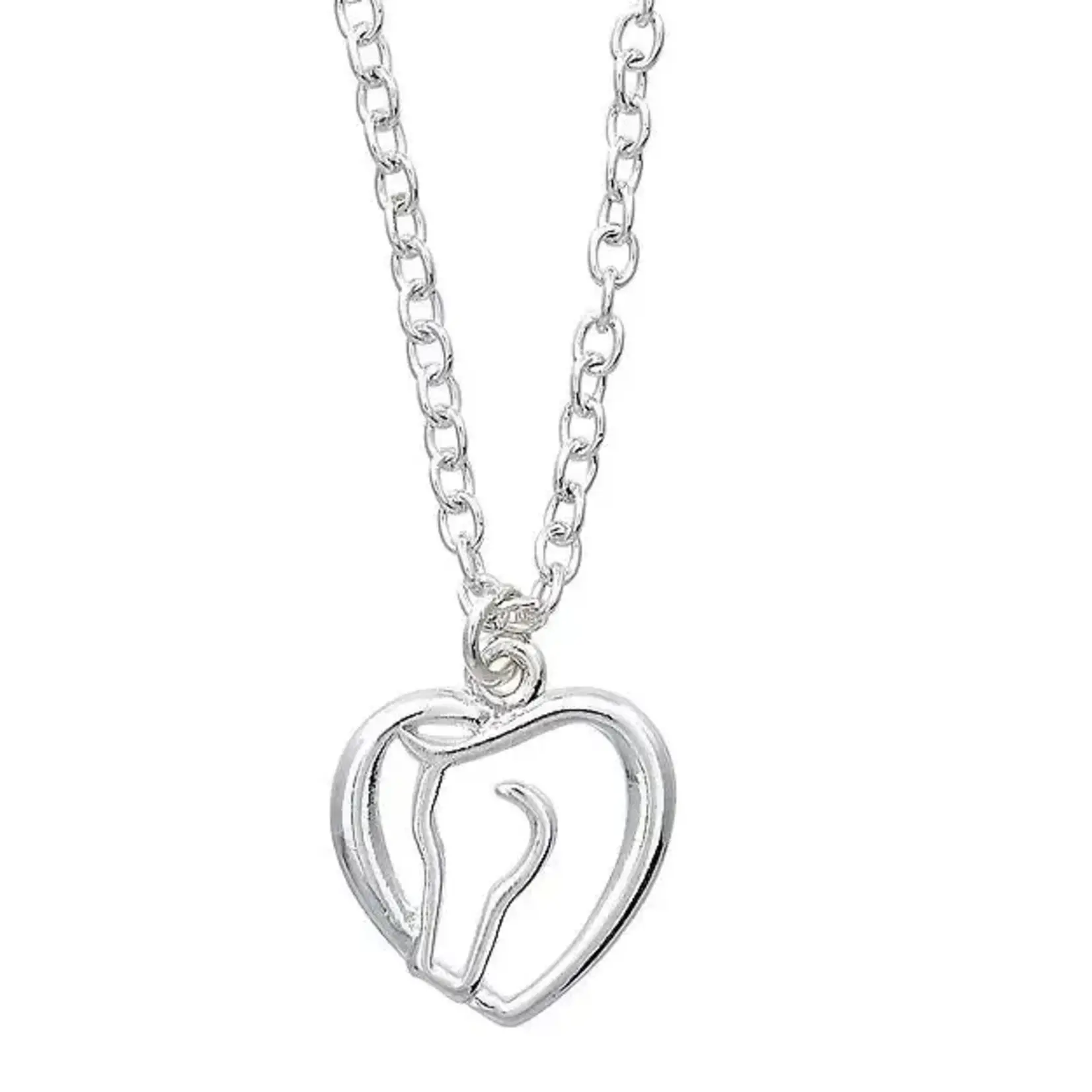 AWST International Silver Plated Horse Head Heart Jewellery