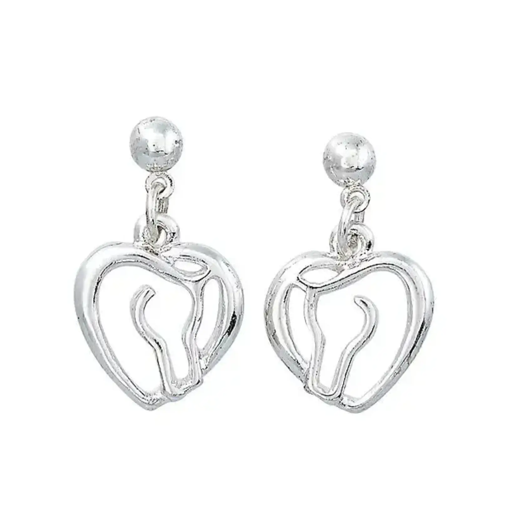 AWST International Silver Plated Horse Head Heart Jewellery