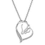 AWST International Rodium Plated Mare & Foal Jewellery