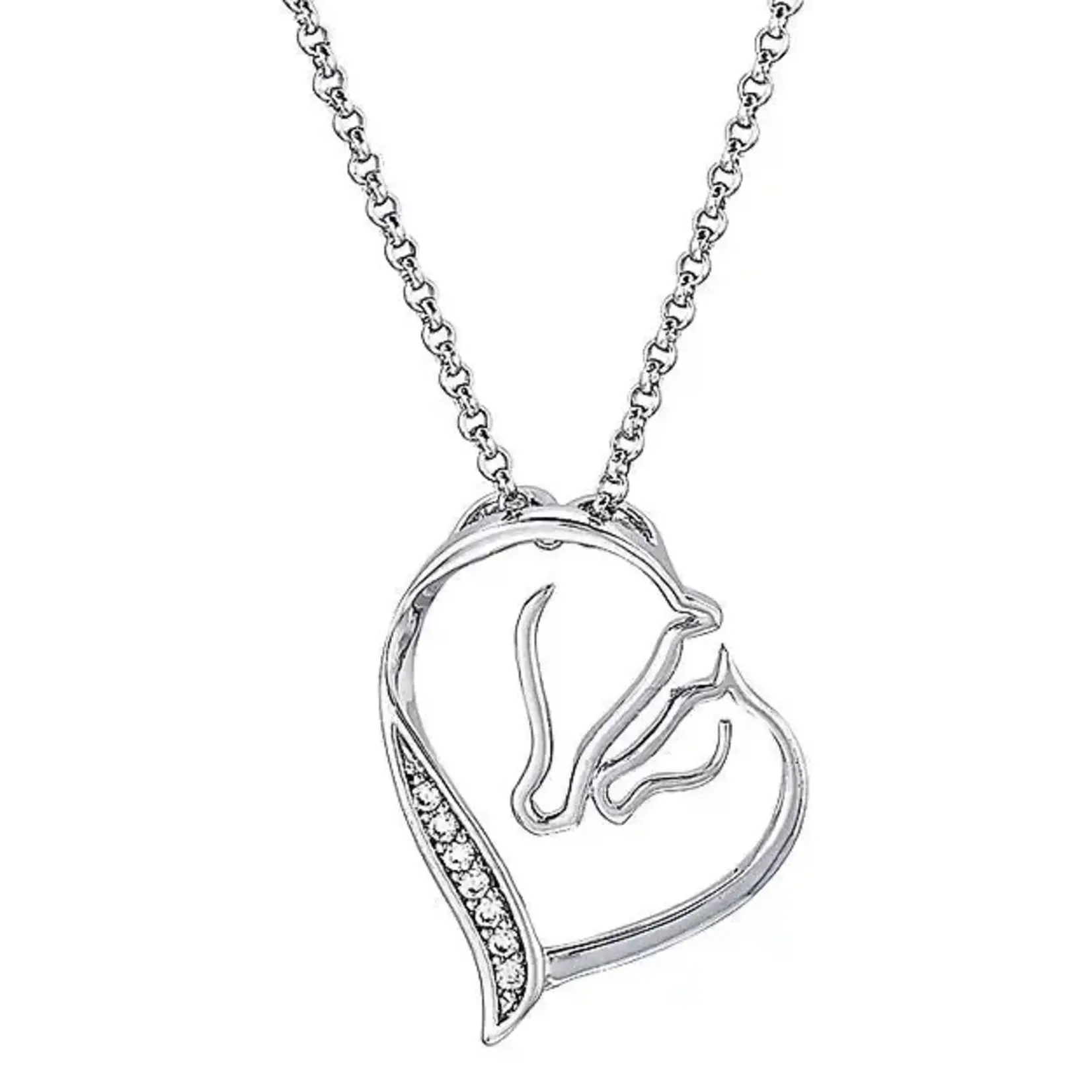 AWST International Rodium Plated Mare & Foal Jewellery