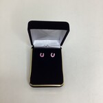 AWST International Sterling Silver & Crystal Mini Horseshoe Earrings
