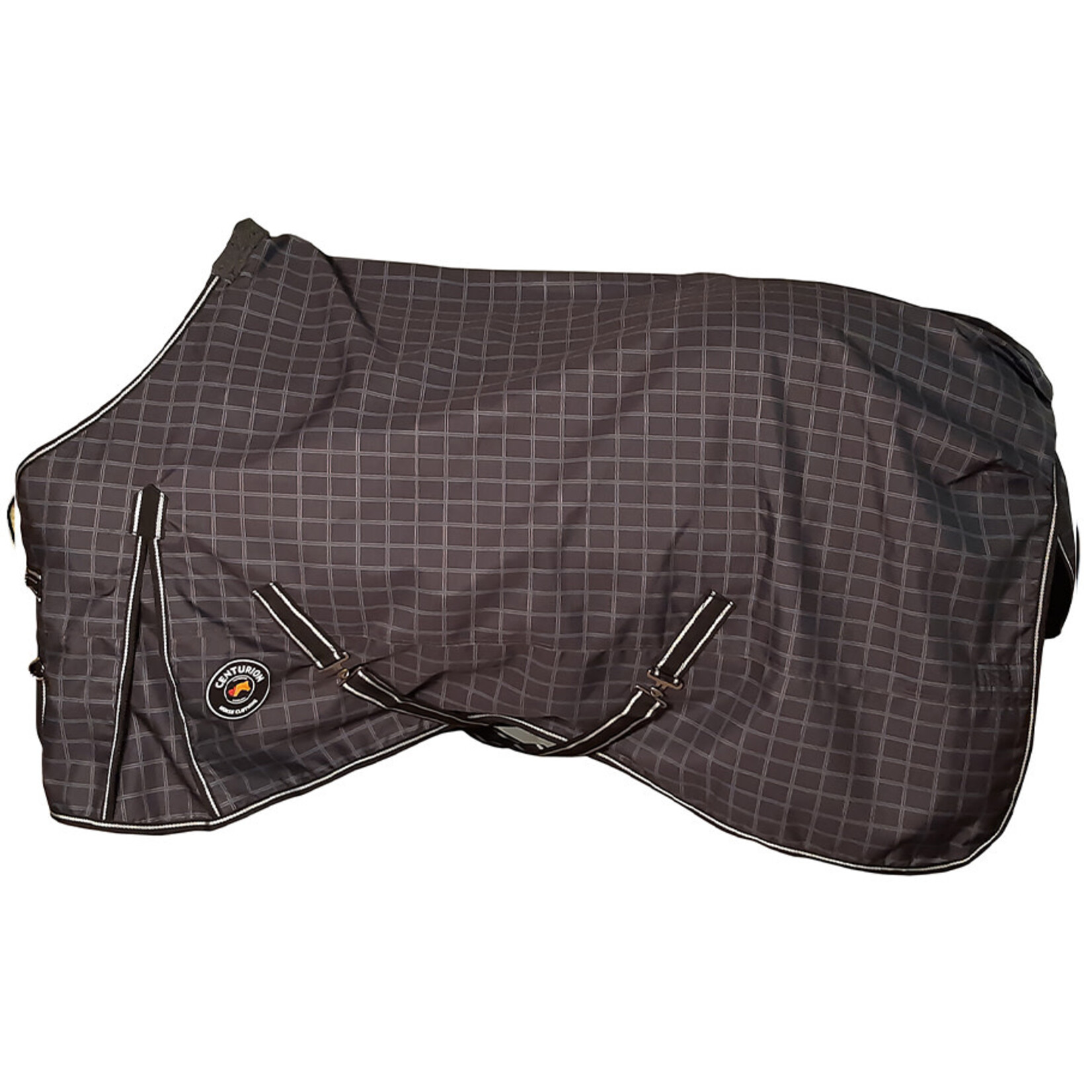 Canadian Saddlery Goliath 1200D Pony Rainsheet Charcoal Check 66"